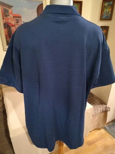 pantalone za punije: Nova muska pamucna majica sa kragnom Fashion 4XL. Vrlo dobra muska — 5