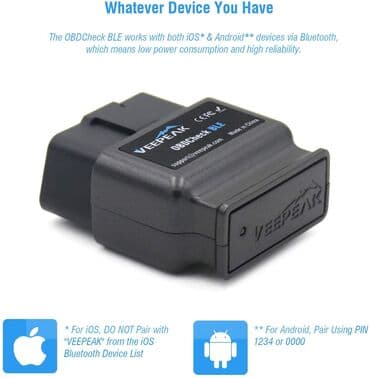 univerzalna dijagnostika: Veepeak OBDCheck BLE OBD2 Bluetooth 4.0 za iOS i Android Auto — 6
