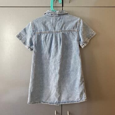 Bodiji i zeke za bebe: Zara haljina od teksasa za devojcice Sa kratkim rukavima,ali moze za — 3