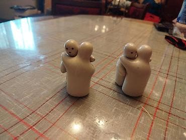 Stilski dekor: Set figura, bоја - Bela, Upotrebljenо — 2