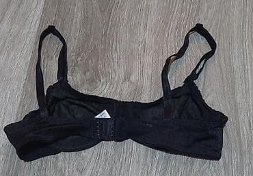 vuneni sako: Crni ženski grudnjak sa žicom - Klasičan model sa ojačanim korpama i — 2