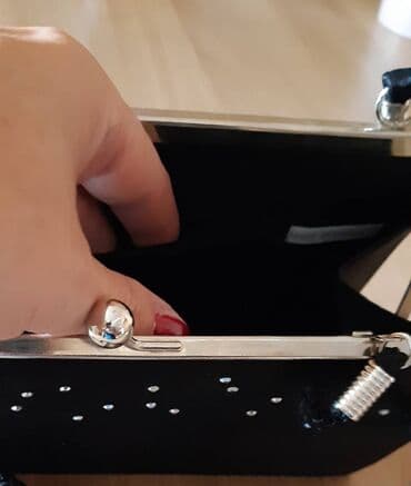 gucci torbe: Elegantna večernja tašnica - Boja: crna sa diskretnim sjajem - Dekor — 4
