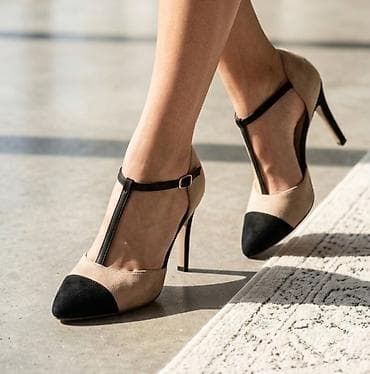 Elegantne ženske salonke sa T-kaišem - Model: salonke sa visokom