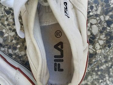 crne patike i bele čarape: FILA original patike br.38 ug.24 cm. - Brend: Fila - Boja: bela sa — 6