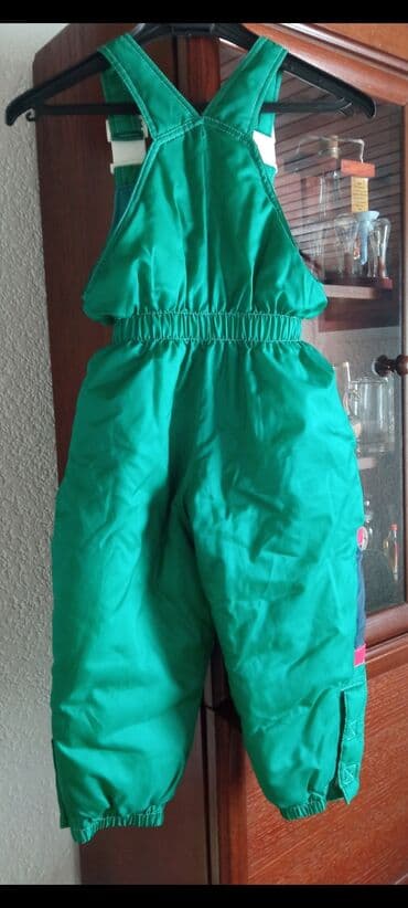 Women's Clothing: Dečije ski pantalone/kominezon sa tregerima - Boja: zelena sa — 2