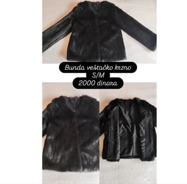 S (EU 36), Sa postavom, Veštačko krzno, bоја - Crna