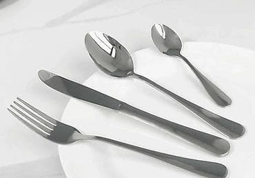 torba za nozeve: 05. Elegantan set pribora za jelo – 24 komada u silver i gold — 4