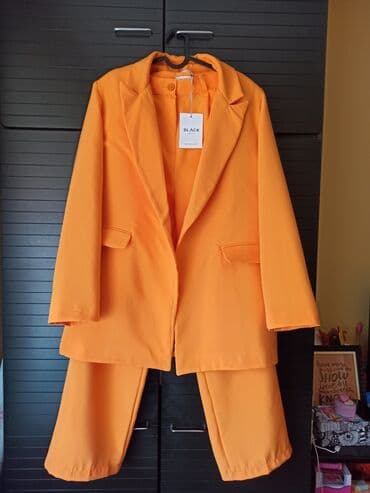 kompleti sako i pantalone: S (EU 36), Poliester, Jednobojni, bоја - Narandžasta — 5