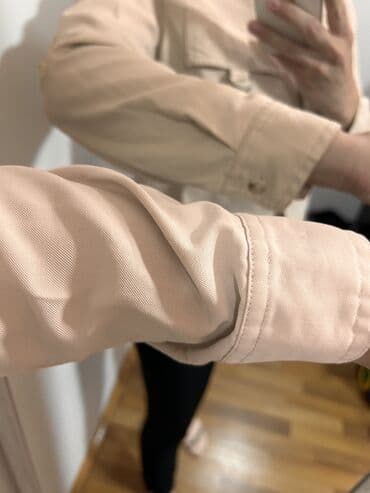 pantalone bez kaisa: Stradivarius, S (EU 36), Cotton, Single-colored, color - Beige — 3