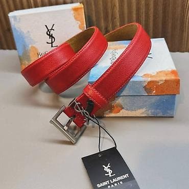 replay torba crna: Kožni kaiš Saint Laurent Paris – YSL monogram - Model: klasični kožni — 8
