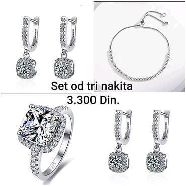 tex fleece nike: Elegantni posrebreni set nakita od hirurskog čelika sa žigom S925 od — 1