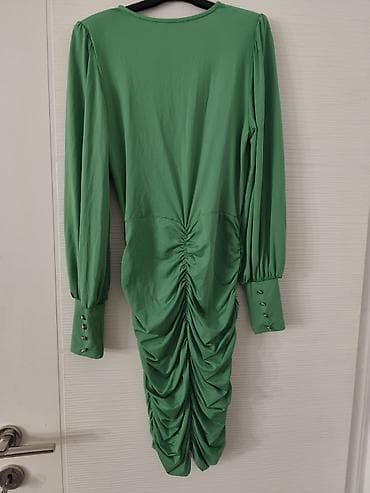 trenerke puma: Zelena elegantna haljina GIORGIA Paris, veličina M/L. - Kroj: midi — 3