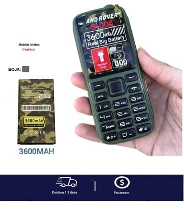 CENA: 2990 rsd 3 SIM ROVER TELEFON -Srpski jezik -Radio prijemnik