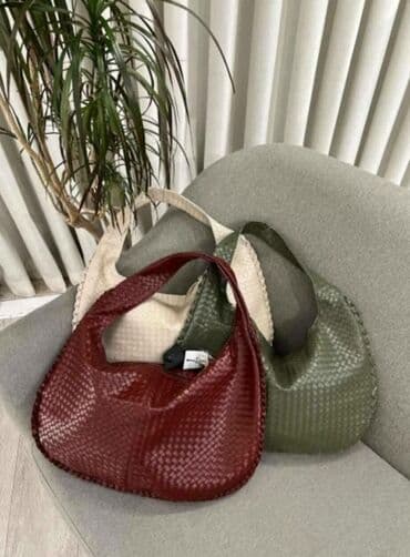 Donji delovi trenerke: 💥Pletene ženske torbe – hobo model - Materijal: veštačka koža sa — 2