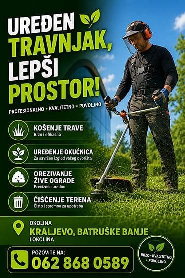 Profesionalne usluge uređenja travnjaka i dvorišta - Košenje trave –
