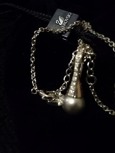 Ogrlica sa priveskom, Trussardi, Materijal: Hirurški čelik, Kristal — 6