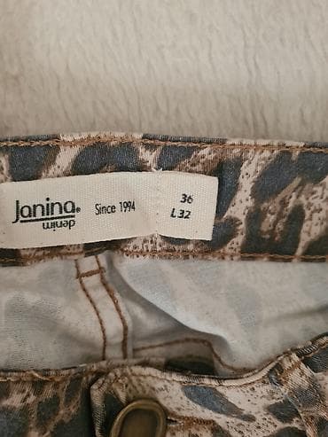 štikle 37: Janina denim pantalone sa animal printom (leopard) - Veličina: 36 — 2