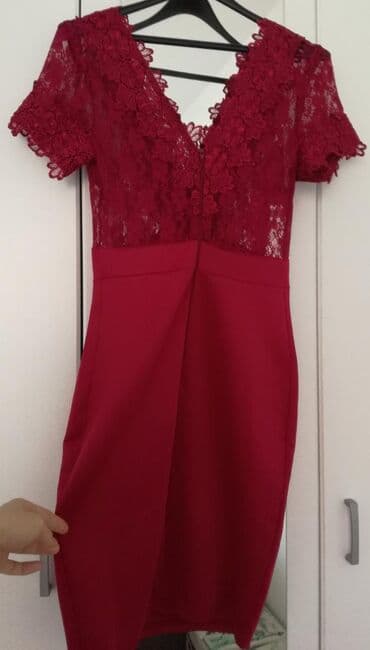 Dukserice: Bоја - Crvena, Večernji, maturski, Kratkih rukava — 3