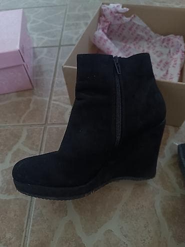tamaris ankle boots: Ženske antilop gležnjače na punu petu - Boja: crna -Veličina: 40 — 4