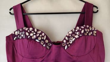 prsluci sa krznom: S (EU 36), color - Purple, Cocktail, With the straps — 2