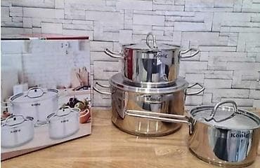 Vrhunski set posudja 6/1 Nerđajući čelik i aluminijum. INOX