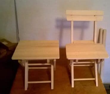 mammut sto i stolice: Stoličice za decu i za odrasle Dimenzije stolica: sedište 5cm, visina — 1