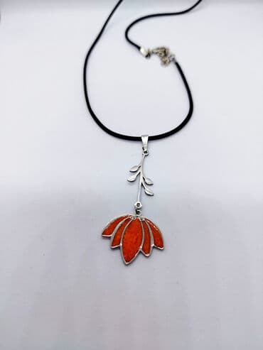 Ogrlica sa priveskom, Handmade, Materijal: Epoksi smola — 9