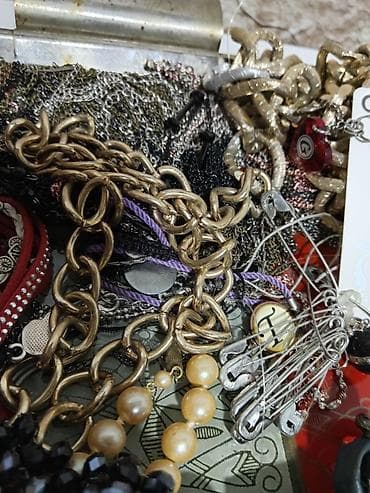 srebrne mindjuse sa cirkonima: Set: Ogrlica, Materijal: Mesing — 6