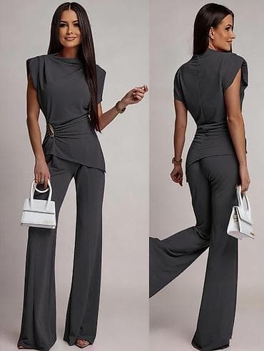 helanke sa kompresijom: 🔥Elegantni ženski komplet – top i pantalone sa širokim nogavicama ✅S M — 10