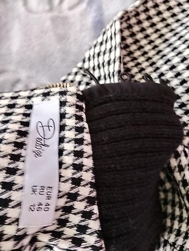 abc patike: Ženske haljine sa karo (houndstooth) šarom i visokim rebrastim — 4