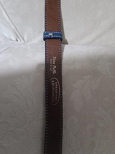 vunene pantalone zenske: Kožni kaiš Creazioni Leonardo – Made in Italy - Materijal: prirodna — 1