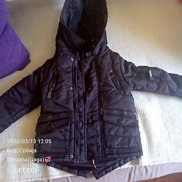 SIM kartice: Dečija zimska jakna sa kapuljačom, tamnoplava. - Topla postava od — 1