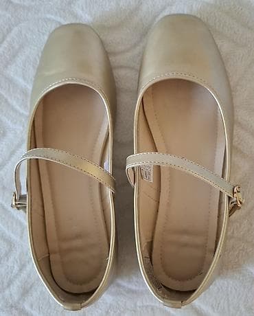 timberland muske cipele akcija: Zlatne baletanke sa kaišićem preko rista - Model: baletanke sa — 4