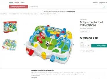 nasa duks h m: *** AKCIJA *** 0387 Baby Stoni Fudbal CLEMENTONI; Uzrast: 24m+ — 2