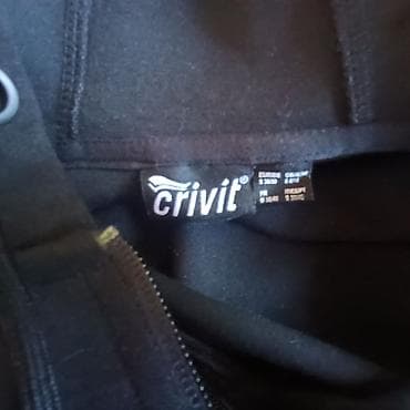 dukserice adidas: Crivit crna dukserica sa rajsferšlusom i kapuljačom - Model — 4