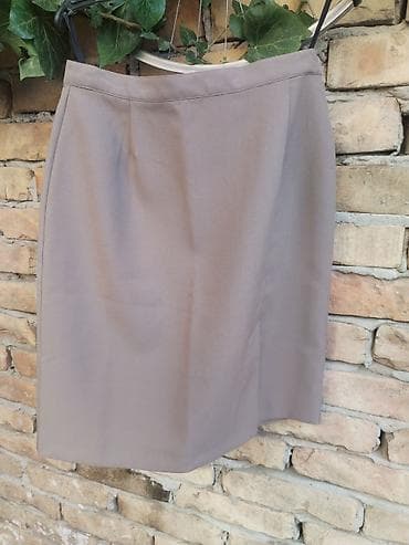 sive cipele: Suknja, veličina M. Boja: taupe/siva. Klasičan, ravan kroj do kolena — 3