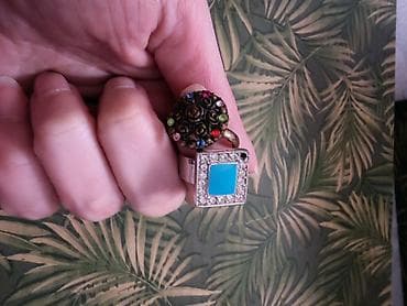 Unikatni statement prsten sa dvostrukim vrhom - Masivan, podesiv