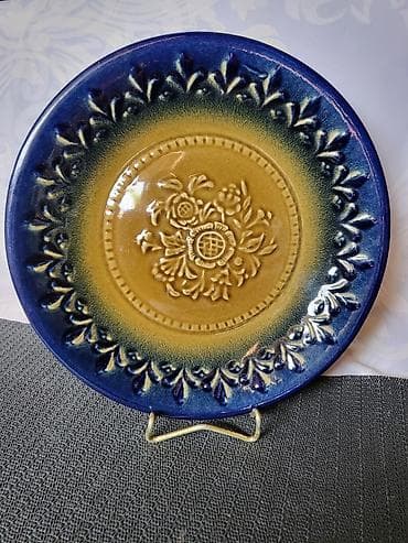 daska za plivanje od stiropora: Dekorativni tanjir 1920 do 1950g.original nemacka majolika. Deko — 4