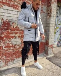 Trousers: Winter jacket 3XL (EU 58), color - Grey — 1