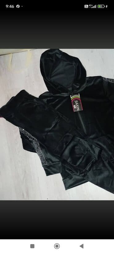 poliester trenerke: Komplet, M, Nike, bоја - Crna, Pamuk — 26