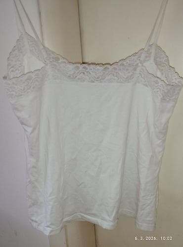 Women's Sweatsuits: Bela ženska potkošulja/top na bretele sa čipkom vl XL - Boja: bela - — 2
