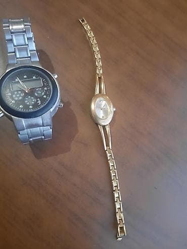 Accessories: Prodajem 3 polovna sata muški sat Metalna narukvicaženski sat — 5