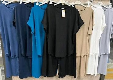 chicme plus size: Komplet manica kratak rukav i sirkke pantalone – plus size. - — 3