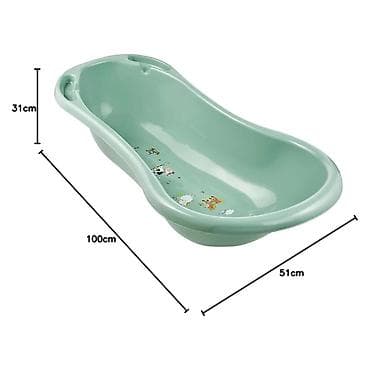 gumena cetka za wc solju: Keeeper Kadica za bebe Funny Farm 100 cm – Nordic Green (Šifra — 2
