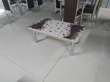 idea sto i stolice: Sto - 80cm Metal noge Ploca univer Staklo 4mm stolica - metal - eko — 7