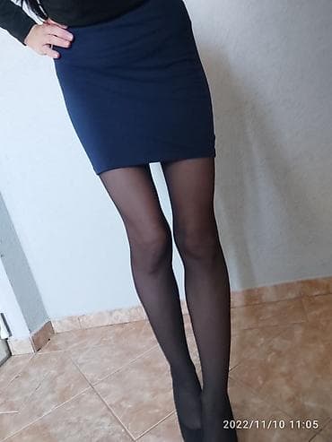 stradivarius suknje teksas: XS, Mini, bоја - Tamnoplava — 4