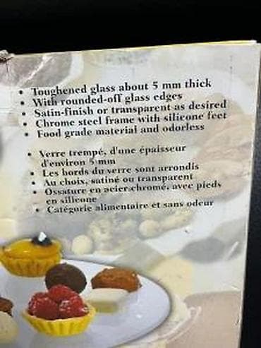 case za vino: Staklena etažera – 2 nivoa - Dvospratna etažera od kaljenog stakla — 6