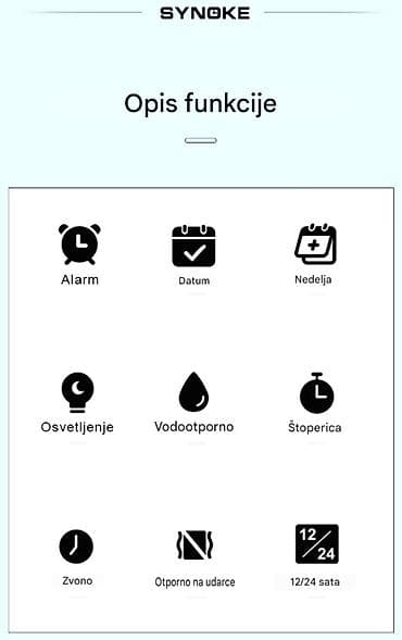 esprit satovi: Opis Digitalni mehanizam visokog kvaliteta: SYNOKE muški sat ima — 4
