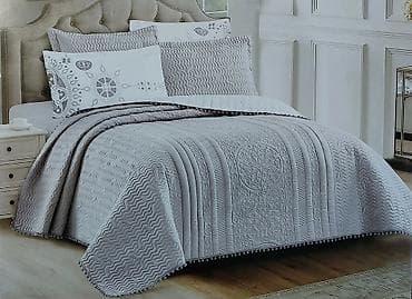 frotir pokrivači: Prekrivač za bračni krevet – set sa dekorativnim jastučnicama - — 1