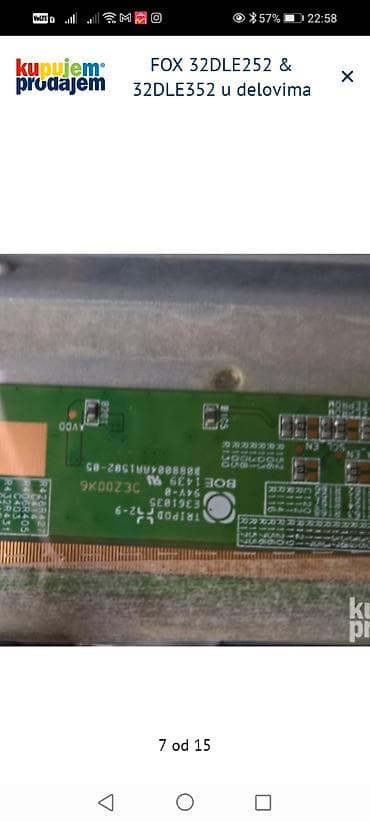 drzac za telefon za motor: FOX 32DLE252 i FOX 32DLE352 – delovi za TV Dostupni originalni delovi — 7